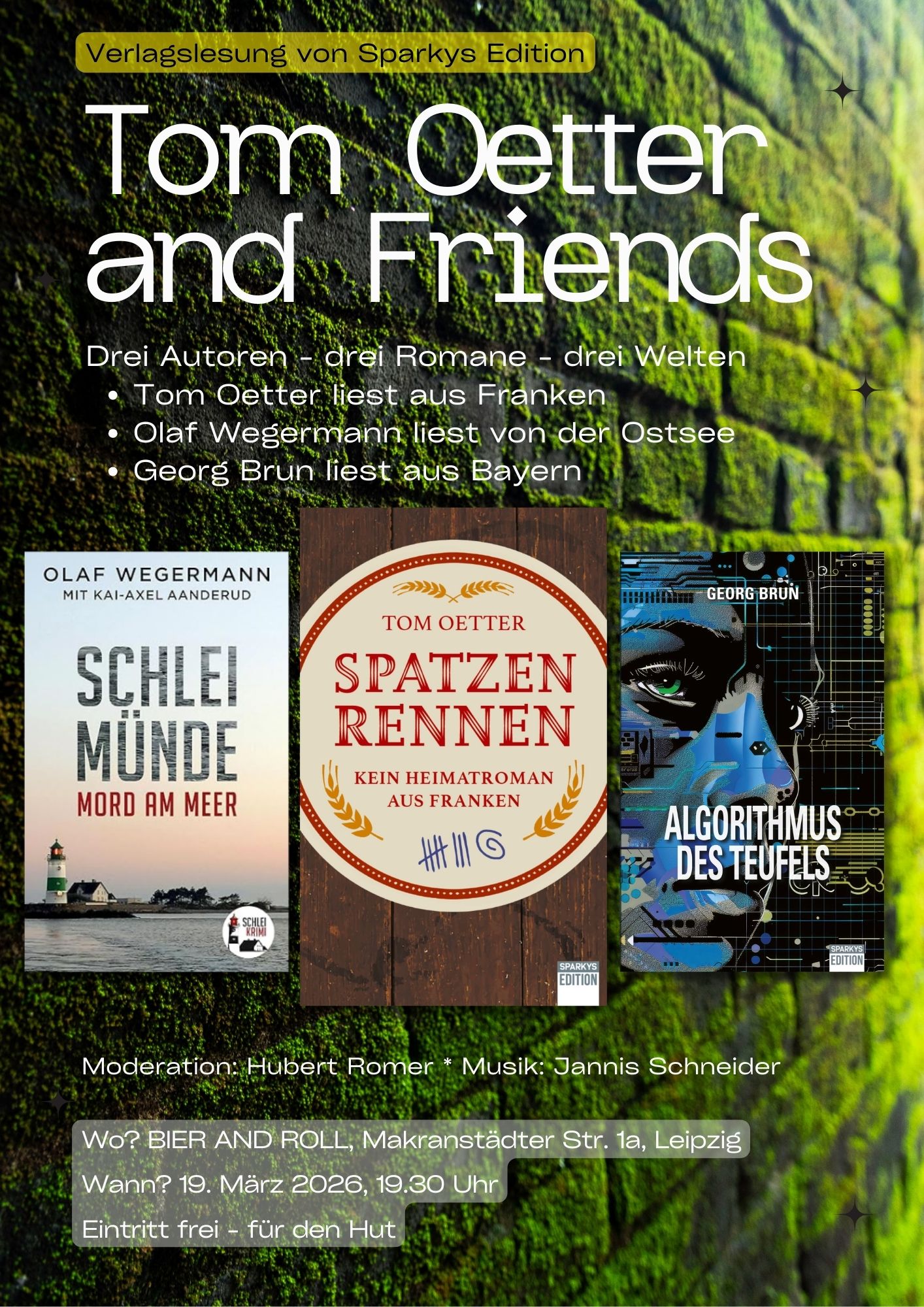 Poster zu Lesung Tom Oetter and Friends