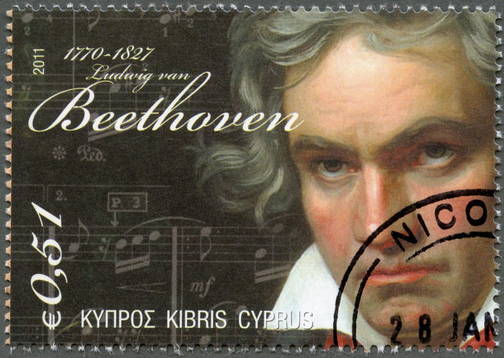 Briefmarke mit Abbildung Beethoven